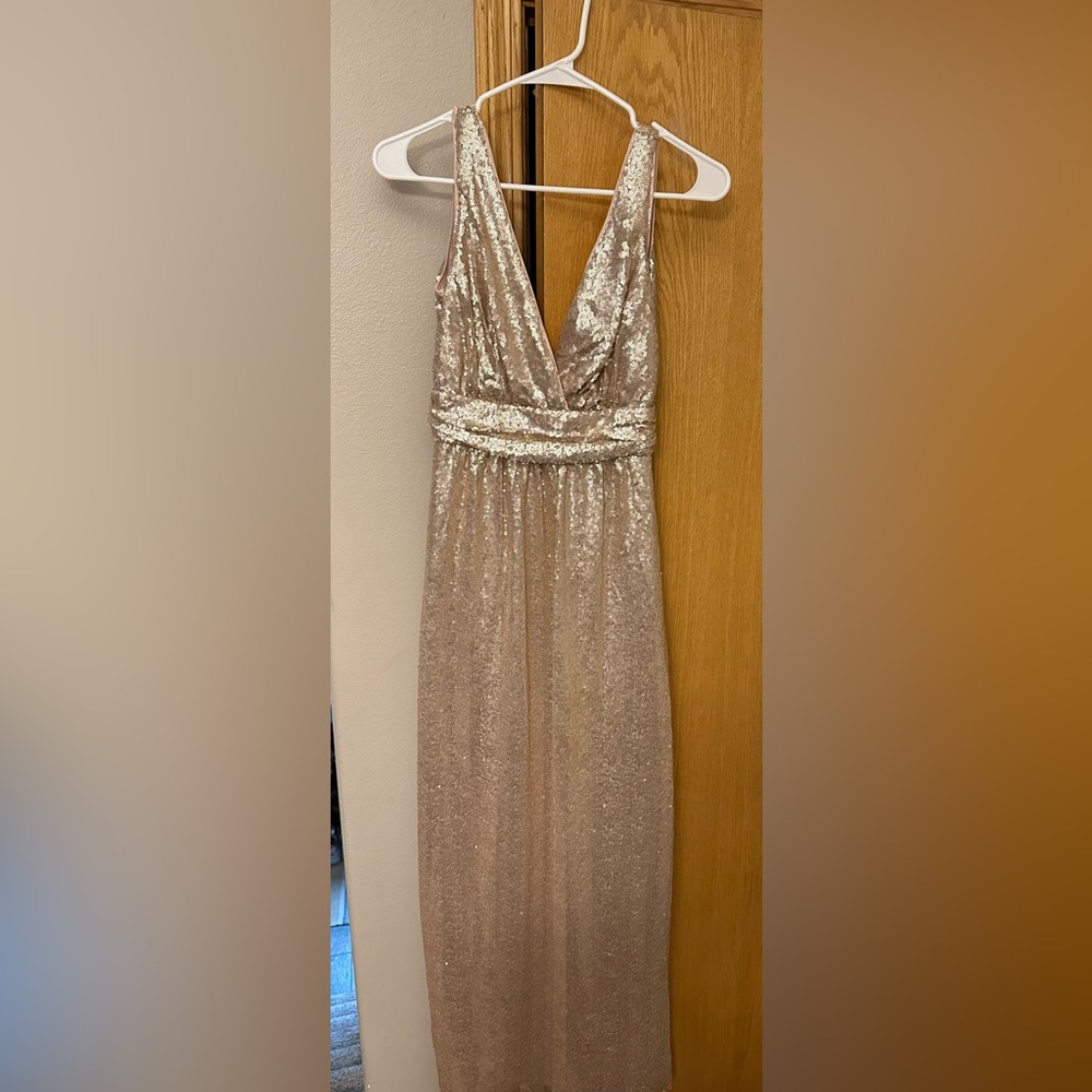 Champagne sequin dress